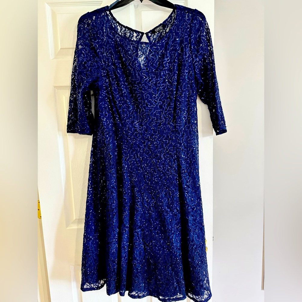Women’s plus evening gown. Knee length. Worn once to son’s wedding.